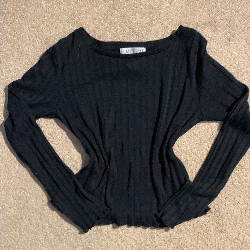 Women’s Black Long Sleeve Fitted